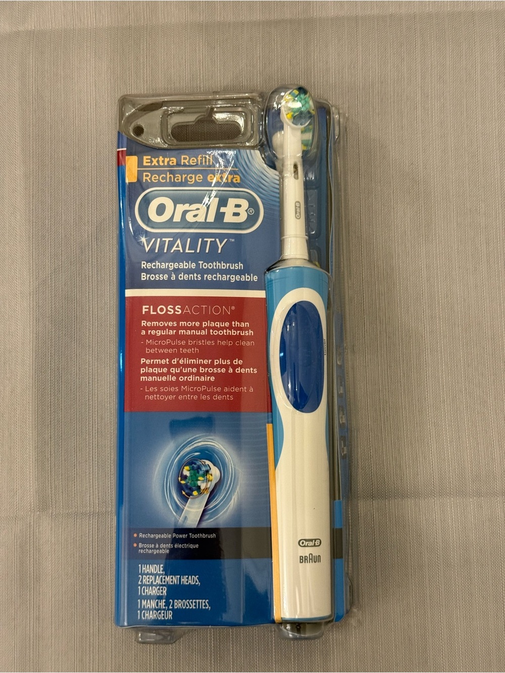 Oral-B Vitality Rechargeable Electric Toothbrush - White & Blue